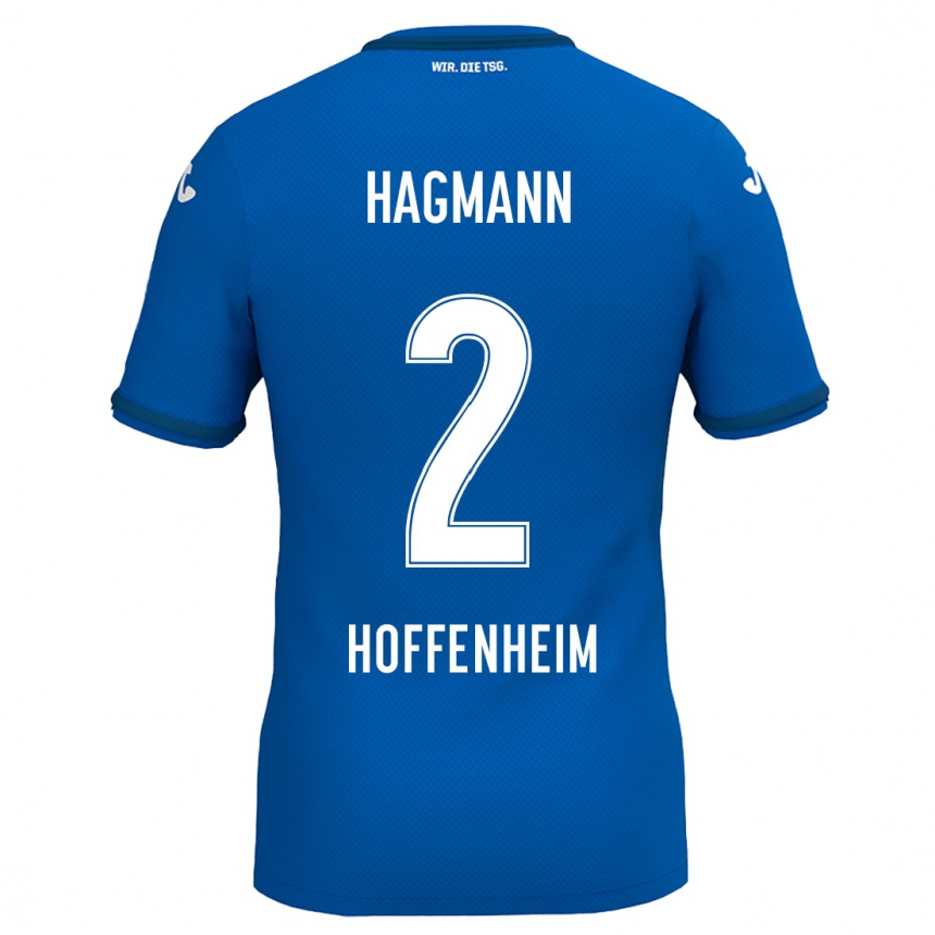 Men Football Felix Hagmann #2 Royal Blue Home Jersey 2024/25 T-Shirt Nz