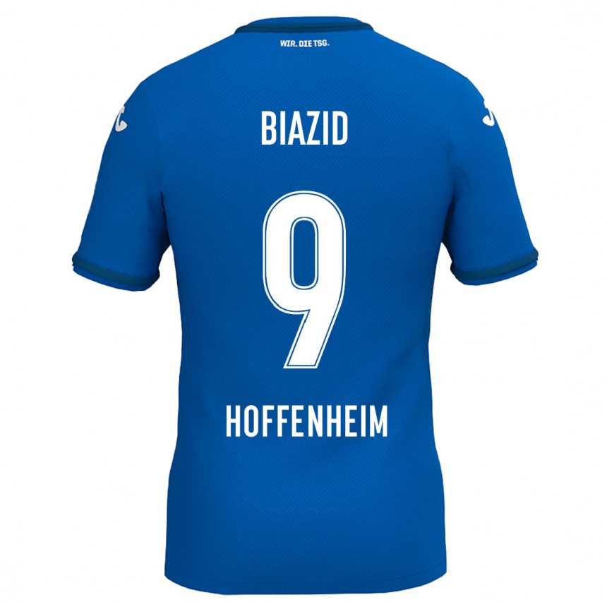 Men Football Zain Biazid #9 Royal Blue Home Jersey 2024/25 T-Shirt Nz