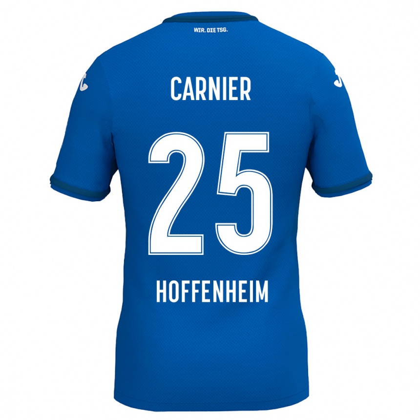 Men Football Alekseï Carnier #25 Royal Blue Home Jersey 2024/25 T-Shirt Nz