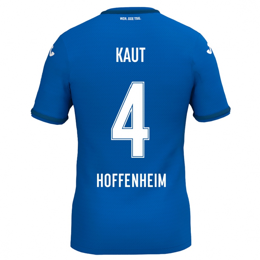 Men Football Lisann Kaut #4 Royal Blue Home Jersey 2024/25 T-Shirt Nz