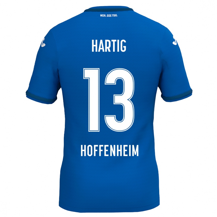 Men Football Isabella Hartig #13 Royal Blue Home Jersey 2024/25 T-Shirt Nz