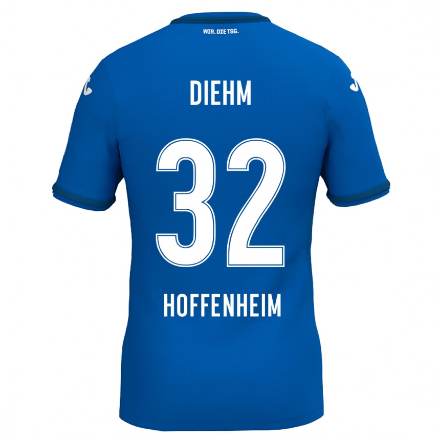 Men Football Vanessa Diehm #32 Royal Blue Home Jersey 2024/25 T-Shirt Nz