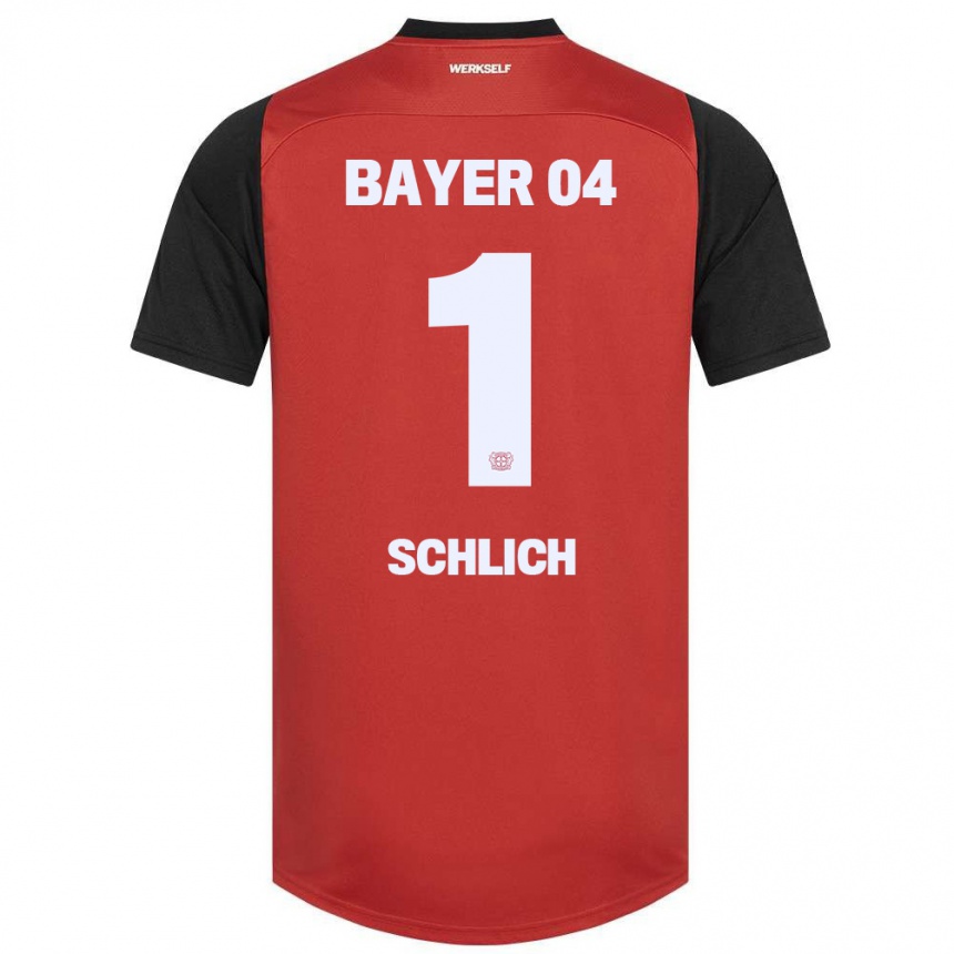 Men Football Jesper Schlich #1 Red Black Home Jersey 2024/25 T-Shirt Nz