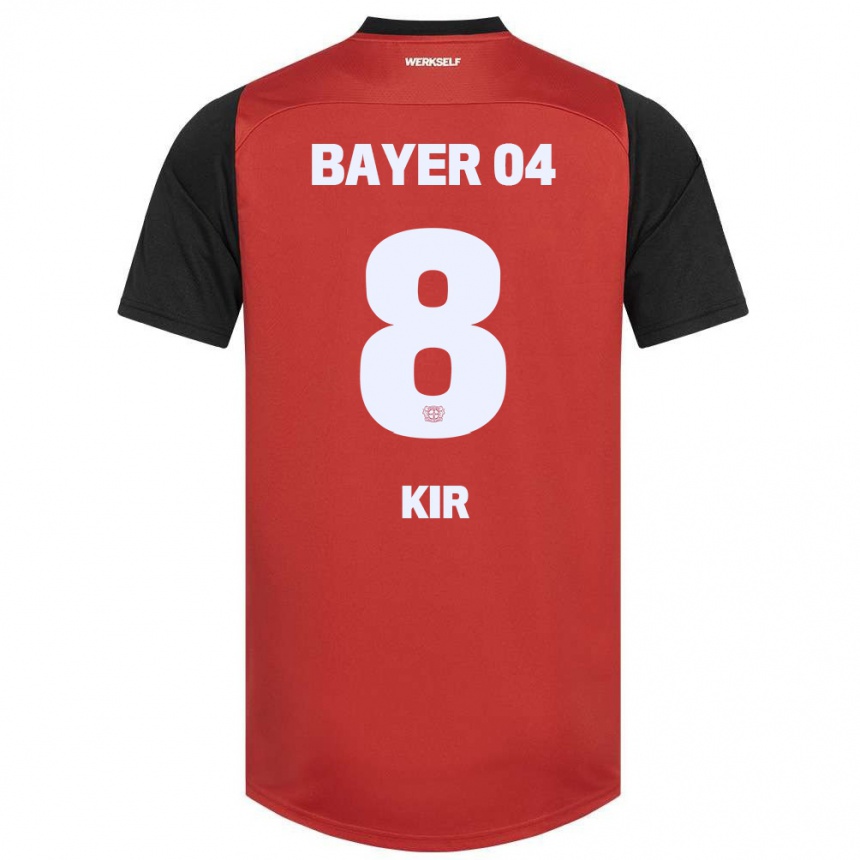 Men Football Burak Kir #8 Red Black Home Jersey 2024/25 T-Shirt Nz