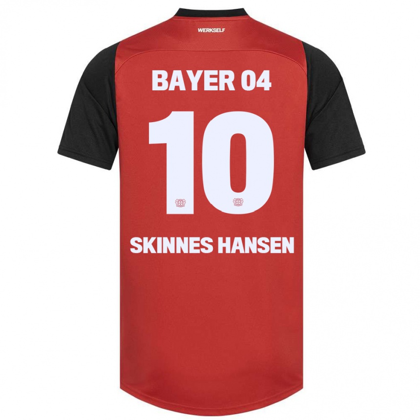 Men Football Synne Skinnes Hansen #10 Red Black Home Jersey 2024/25 T-Shirt Nz