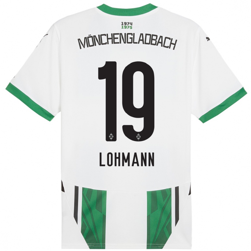 Men Football Mona Lohmann #19 White Green Home Jersey 2024/25 T-Shirt Nz