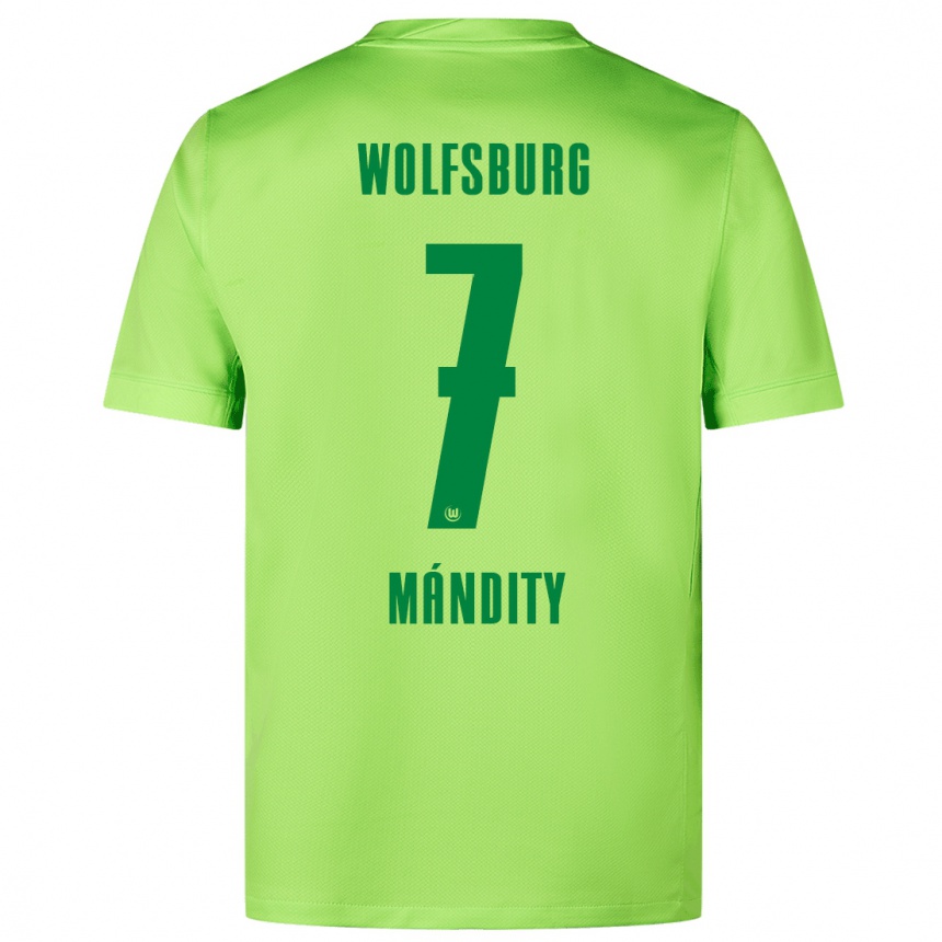 Men Football Márkó Mándity #7 Fluorescent Green Home Jersey 2024/25 T-Shirt Nz