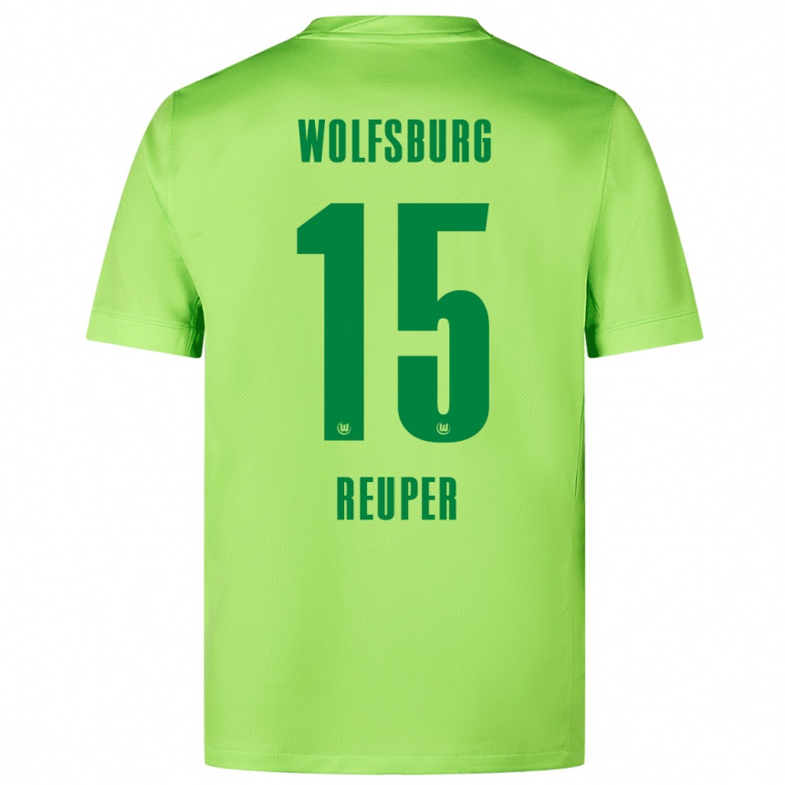 Men Football Tim Reuper #15 Fluorescent Green Home Jersey 2024/25 T-Shirt Nz