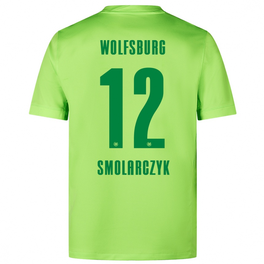 Men Football Nelly Smolarczyk #12 Fluorescent Green Home Jersey 2024/25 T-Shirt Nz