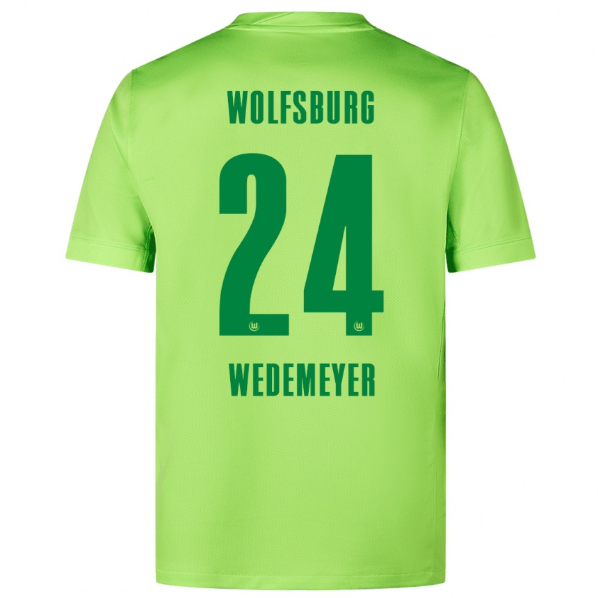 Men Football Joelle Wedemeyer #24 Fluorescent Green Home Jersey 2024/25 T-Shirt Nz