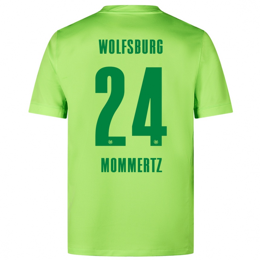 Men Football Benjamin Mommertz #24 Fluorescent Green Home Jersey 2024/25 T-Shirt Nz