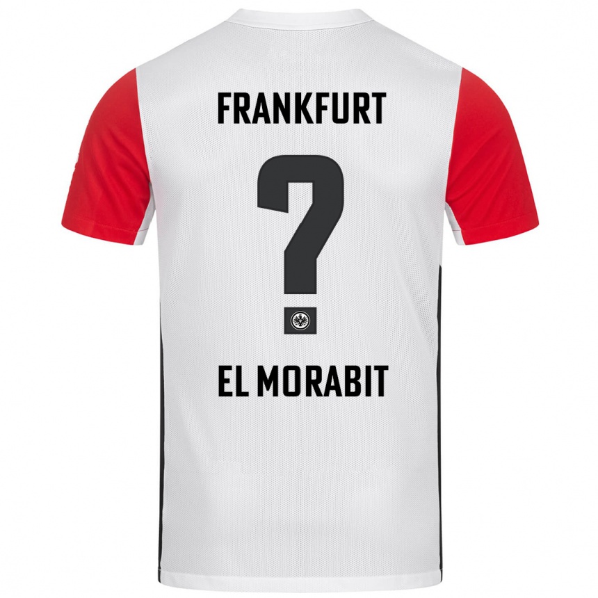 Men Football Anas El Morabit #0 White Red Home Jersey 2024/25 T-Shirt Nz