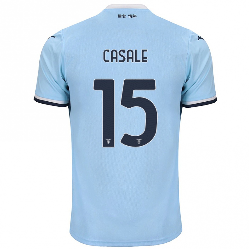 Men Football Nicolò Casale #15 Blue Home Jersey 2024/25 T-Shirt Nz