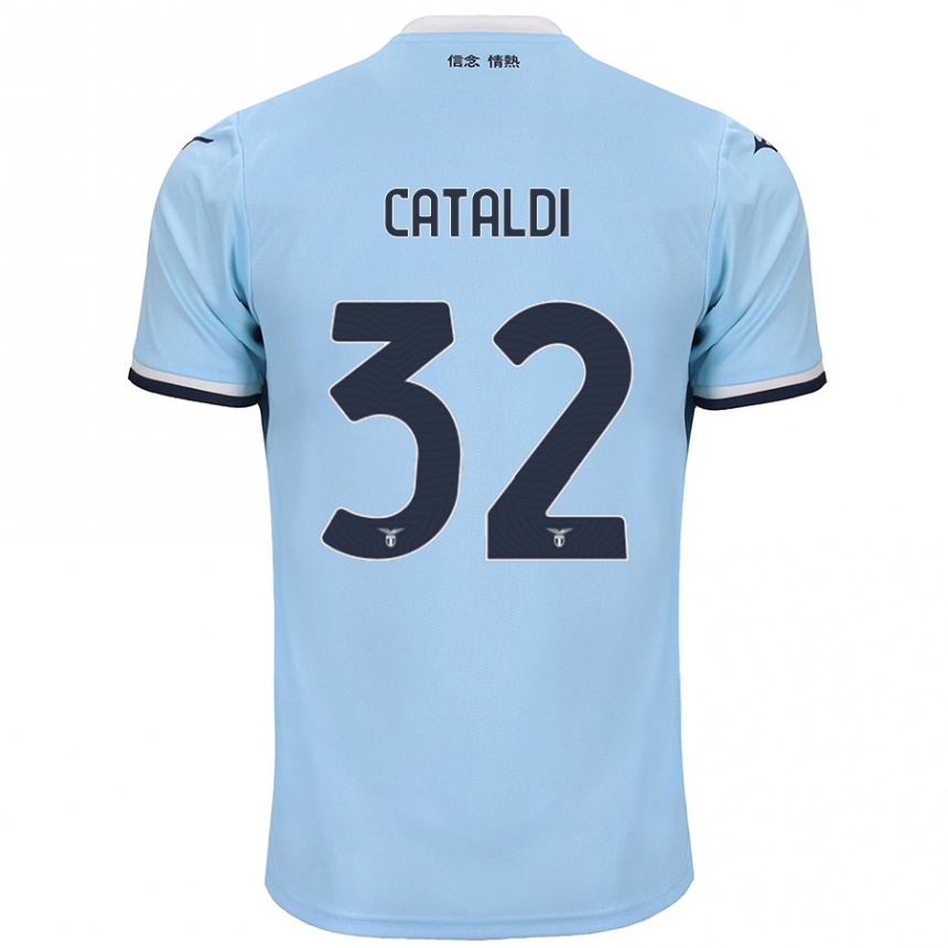 Men Football Danilo Cataldi #32 Blue Home Jersey 2024/25 T-Shirt Nz