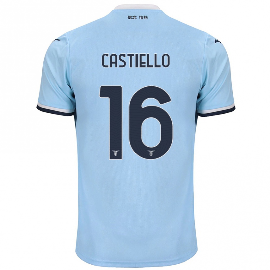 Men Football Antonietta Castiello #16 Blue Home Jersey 2024/25 T-Shirt Nz