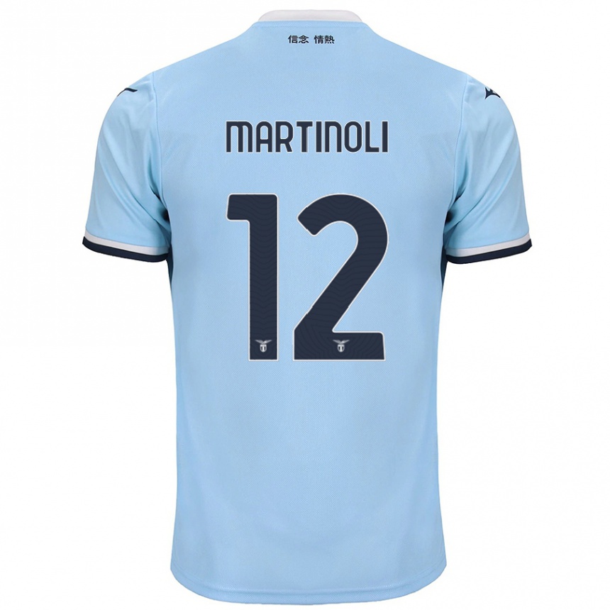 Men Football Elettra Martinoli #12 Blue Home Jersey 2024/25 T-Shirt Nz