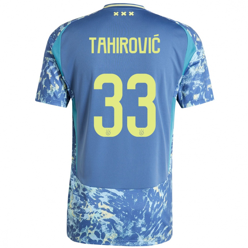 Men Football Benjamin Tahirovic #33 Grey Blue Yellow Away Jersey 2024/25 T-Shirt Nz