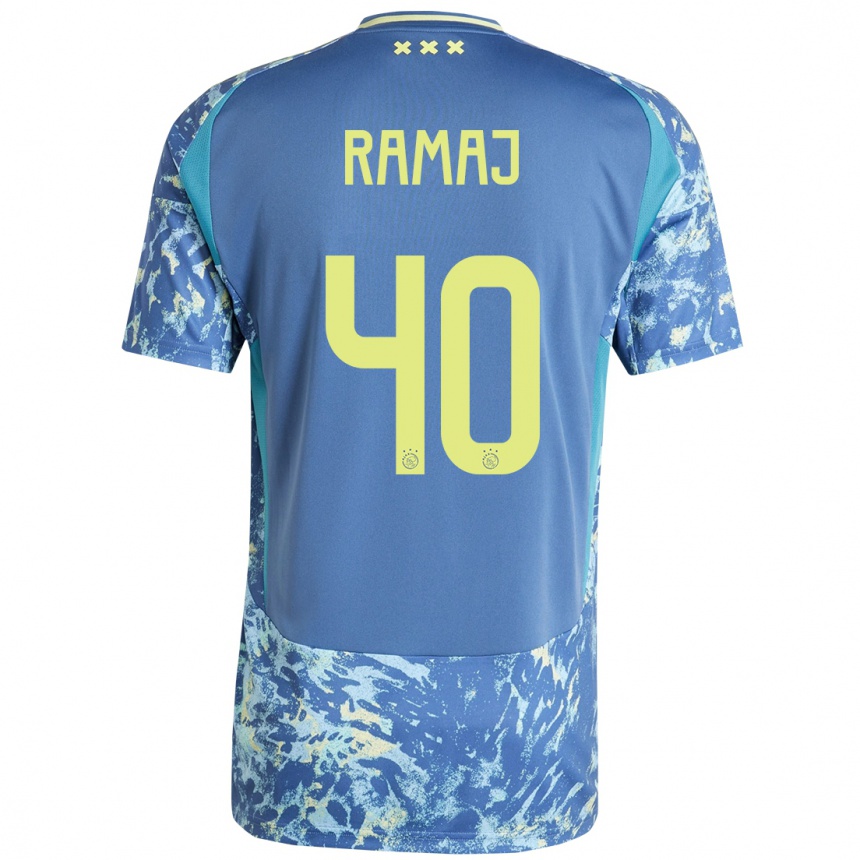 Men Football Diant Ramaj #40 Grey Blue Yellow Away Jersey 2024/25 T-Shirt Nz