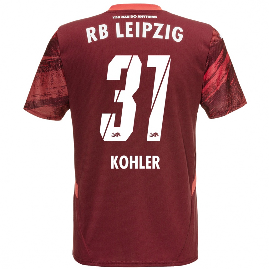 Men Football Tim Köhler #31 Burgundy Away Jersey 2024/25 T-Shirt Nz