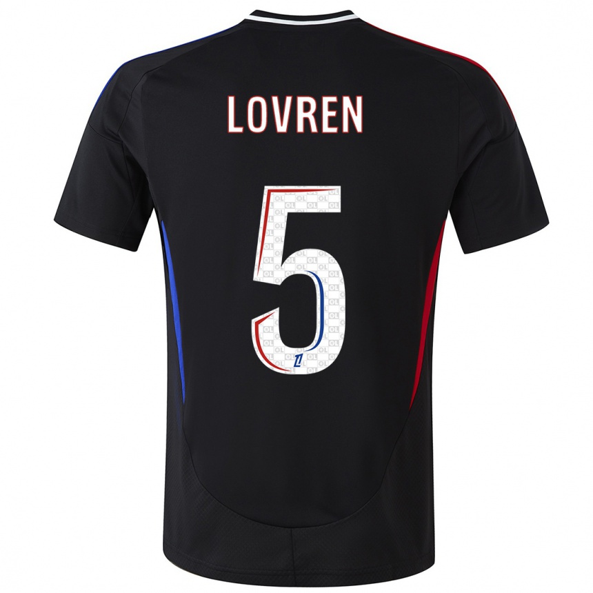 Men Football Dejan Lovren #5 Black Away Jersey 2024/25 T-Shirt Nz