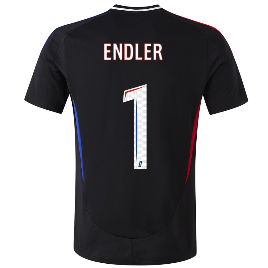 Men Football Christiane Endler #1 Black Away Jersey 2024/25 T-Shirt Nz