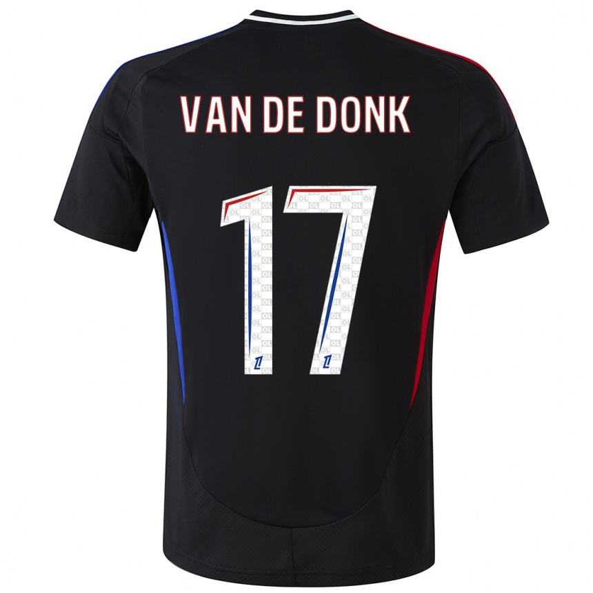 Men Football Danielle Van De Donk #17 Black Away Jersey 2024/25 T-Shirt Nz