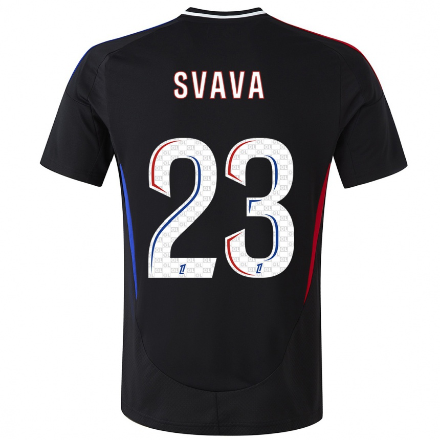 Men Football Sofie Svava #23 Black Away Jersey 2024/25 T-Shirt Nz