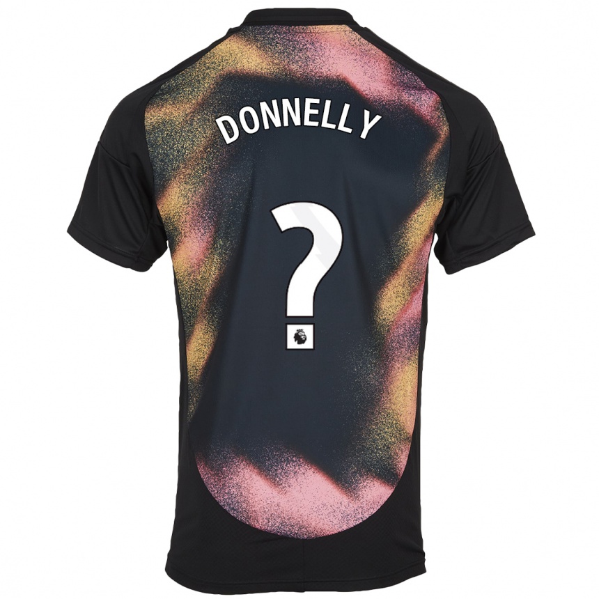 Men Football Ryan Donnelly #0 Black White Away Jersey 2024/25 T-Shirt Nz