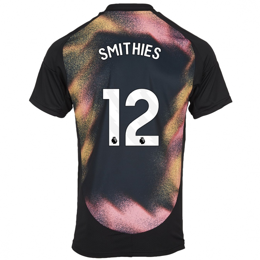 Men Football Alex Smithies #12 Black White Away Jersey 2024/25 T-Shirt Nz