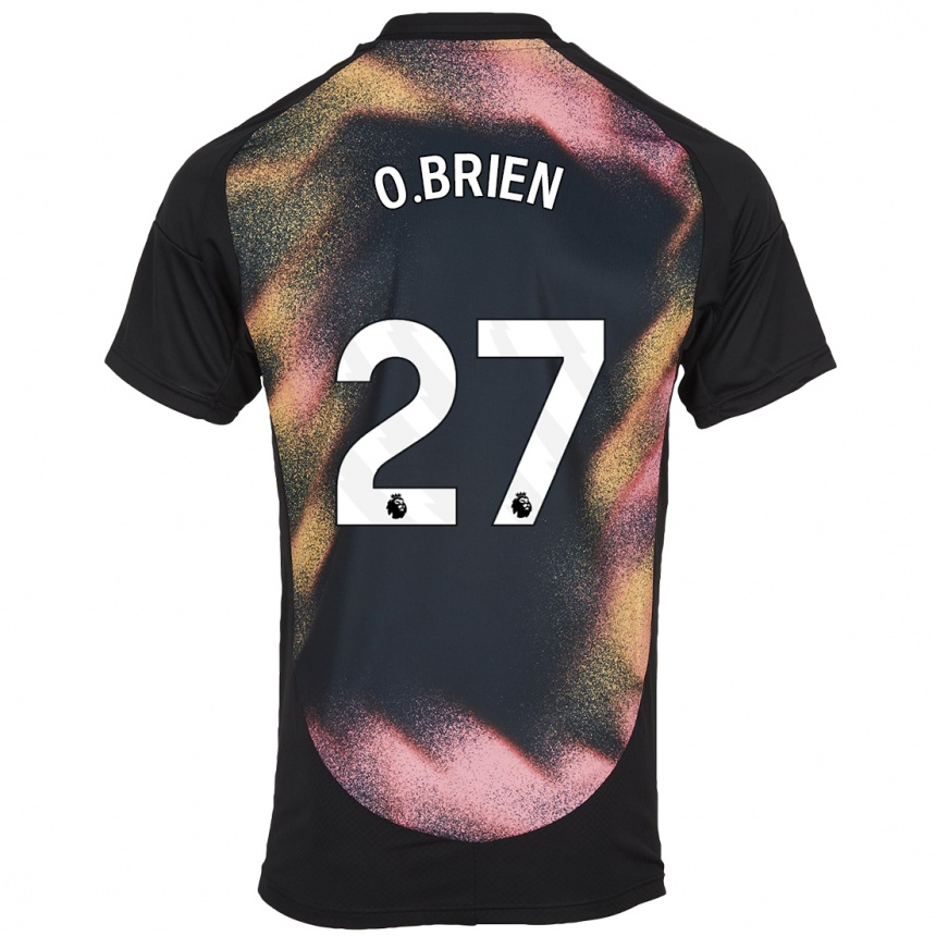 Men Football Shannon O.brien #27 Black White Away Jersey 2024/25 T-Shirt Nz