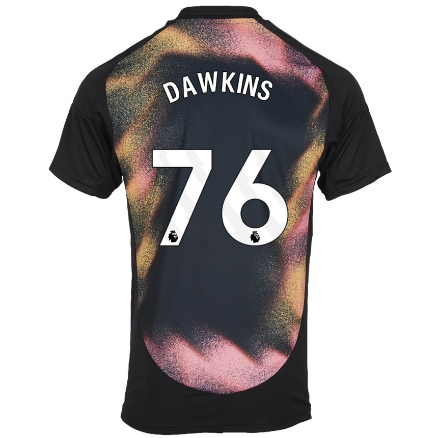 Men Football Kartell Dawkins #76 Black White Away Jersey 2024/25 T-Shirt Nz