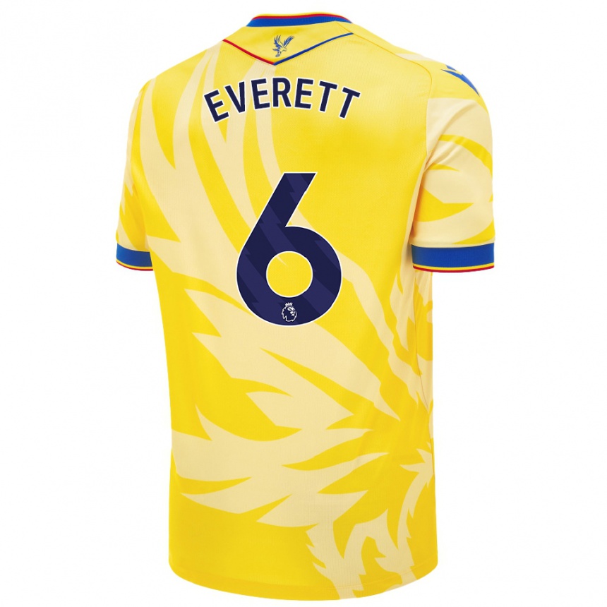 Men Football Aimee Everett #6 Yellow Away Jersey 2024/25 T-Shirt Nz