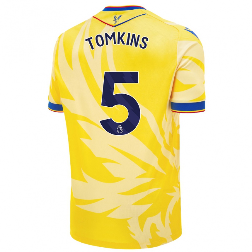 Men Football James Tomkins #5 Yellow Away Jersey 2024/25 T-Shirt Nz