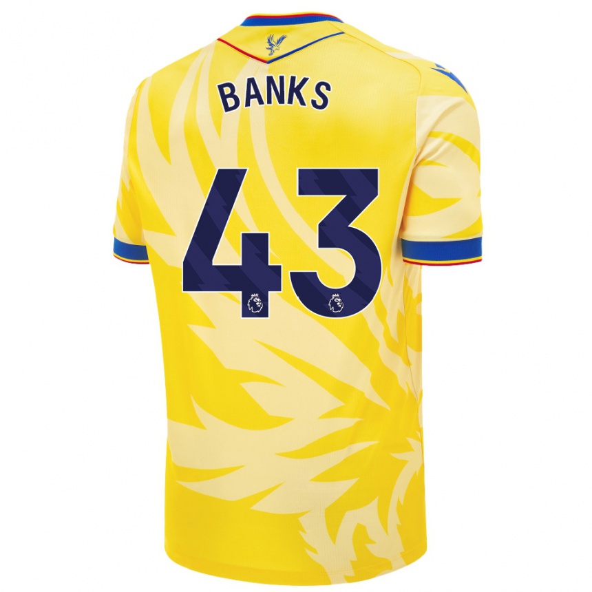 Men Football Scott Banks #43 Yellow Away Jersey 2024/25 T-Shirt Nz