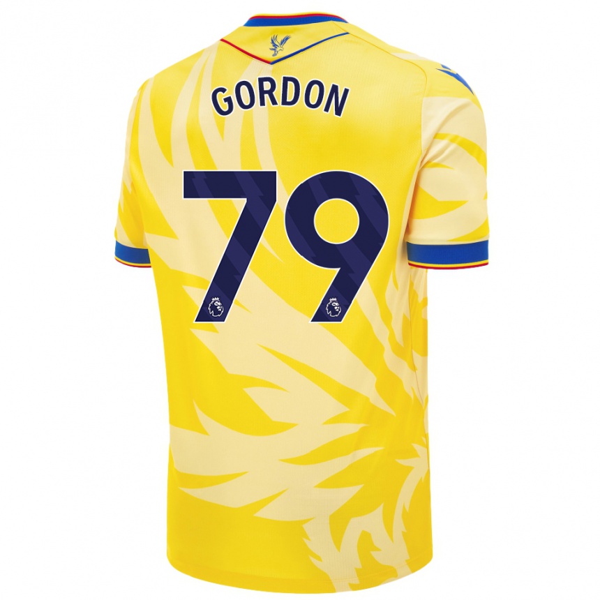 Men Football John-Kymani Gordon #79 Yellow Away Jersey 2024/25 T-Shirt Nz