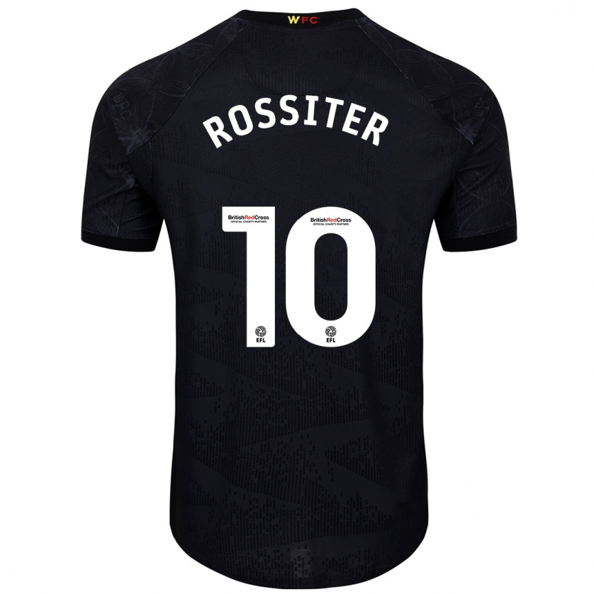 Men Football Annie Rossiter #10 Black White Away Jersey 2024/25 T-Shirt Nz