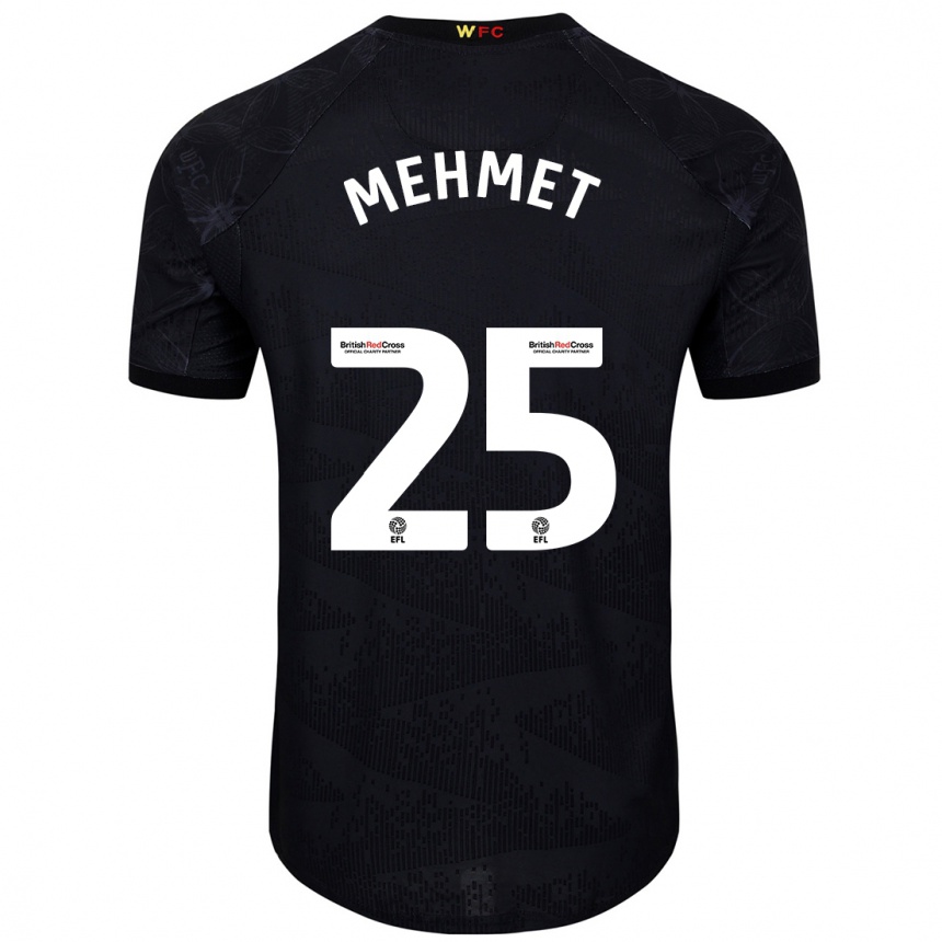 Men Football Melis Mehmet #25 Black White Away Jersey 2024/25 T-Shirt Nz