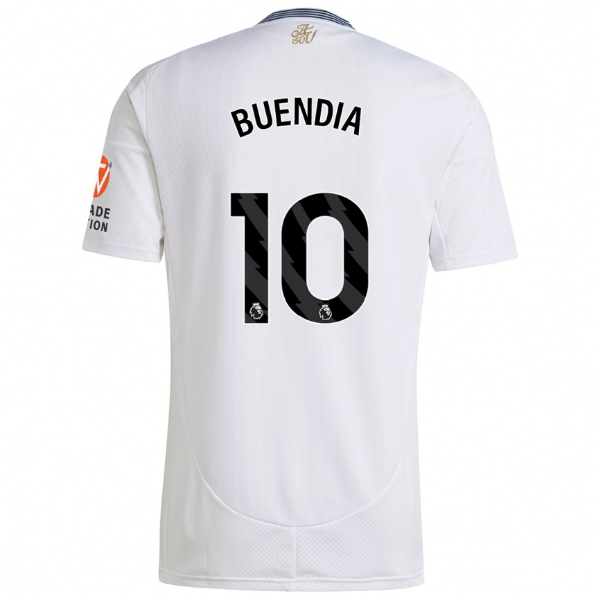 Men Football Emiliano Buendía #10 White Away Jersey 2024/25 T-Shirt Nz