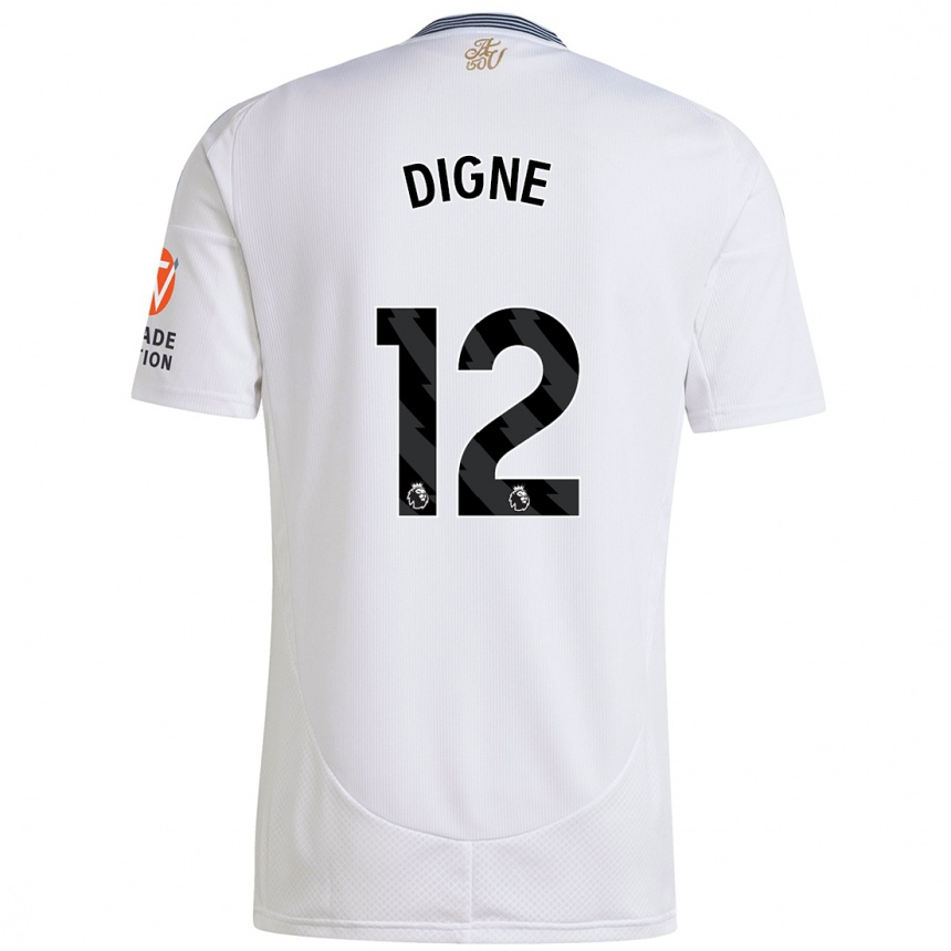 Men Football Lucas Digne #12 White Away Jersey 2024/25 T-Shirt Nz