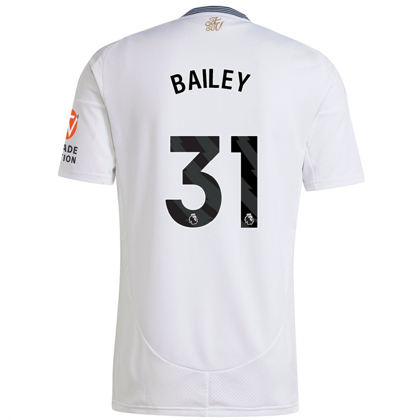 Men Football Leon Bailey #31 White Away Jersey 2024/25 T-Shirt Nz