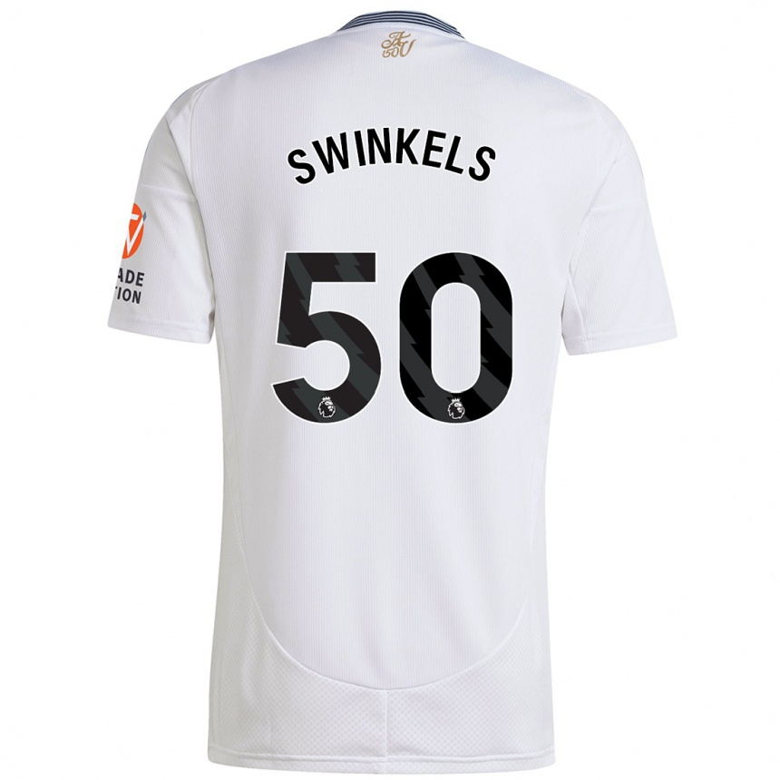 Men Football Sil Swinkels #50 White Away Jersey 2024/25 T-Shirt Nz