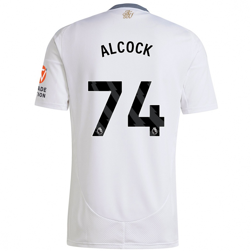 Men Football Todd Alcock #74 White Away Jersey 2024/25 T-Shirt Nz