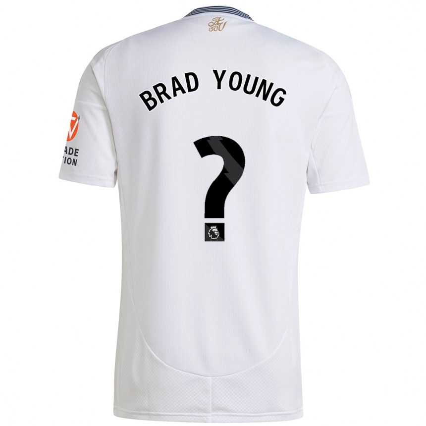 Men Football Brad Young #0 White Away Jersey 2024/25 T-Shirt Nz