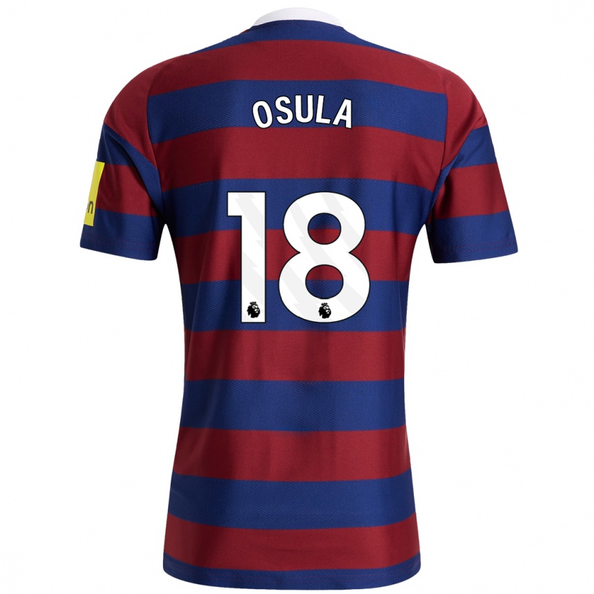 Men Football William Osula #18 Burgundy Navy Blue Away Jersey 2024/25 T-Shirt Nz