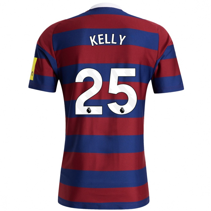 Men Football Lloyd Kelly #25 Burgundy Navy Blue Away Jersey 2024/25 T-Shirt Nz