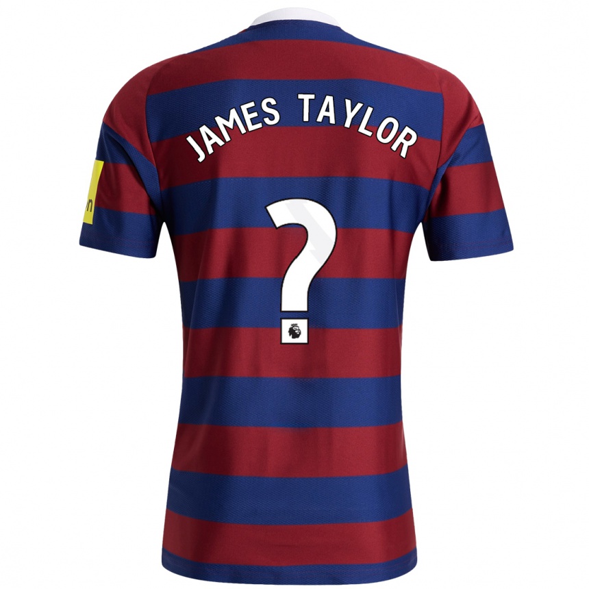 Men Football James Taylor #0 Burgundy Navy Blue Away Jersey 2024/25 T-Shirt Nz