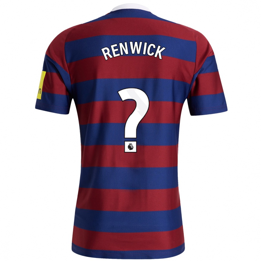 Men Football Leon Renwick #0 Burgundy Navy Blue Away Jersey 2024/25 T-Shirt Nz