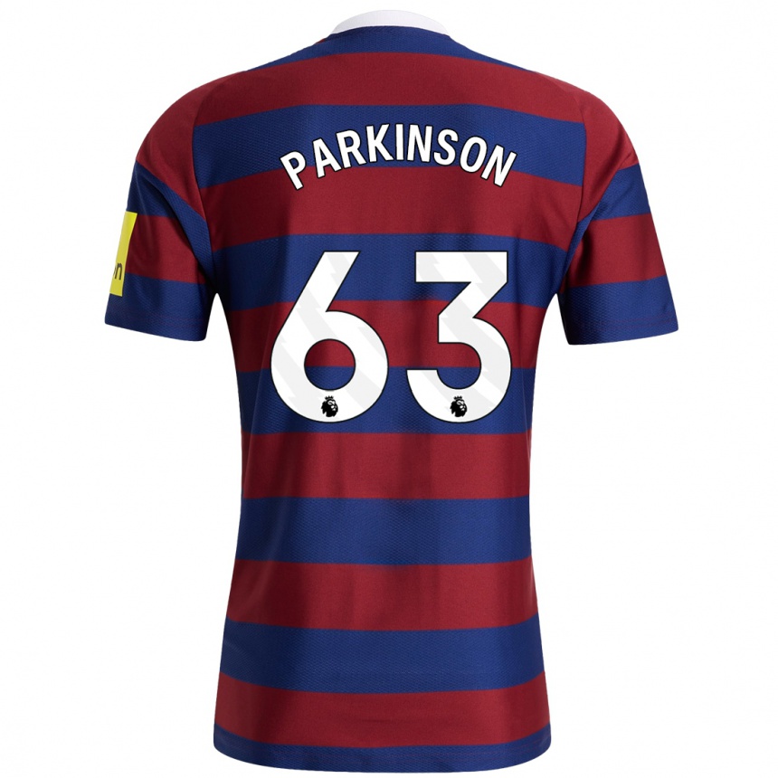 Men Football Ben Parkinson #63 Burgundy Navy Blue Away Jersey 2024/25 T-Shirt Nz