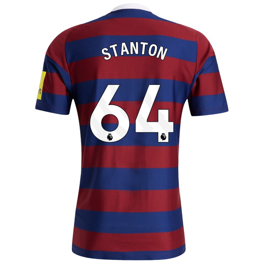 Men Football Ellis Stanton #64 Burgundy Navy Blue Away Jersey 2024/25 T-Shirt Nz