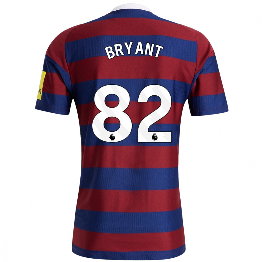 Men Football Thomas Bryant #82 Burgundy Navy Blue Away Jersey 2024/25 T-Shirt Nz